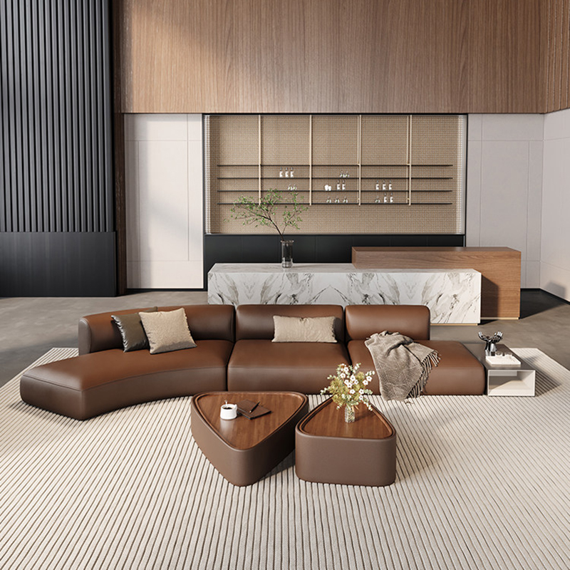 Office Furniture Luxury - Modern Luxury Curved Sofa Nordic Minimalist