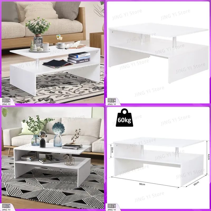 2 Tier Coffee Table Modern Liv – обзор и цена Office Furniture For Small Spaces
