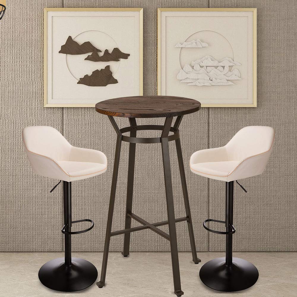 3Pc Pub Table & Swivel PU Bar  – обзор и цена Office Furniture For Small Spaces
