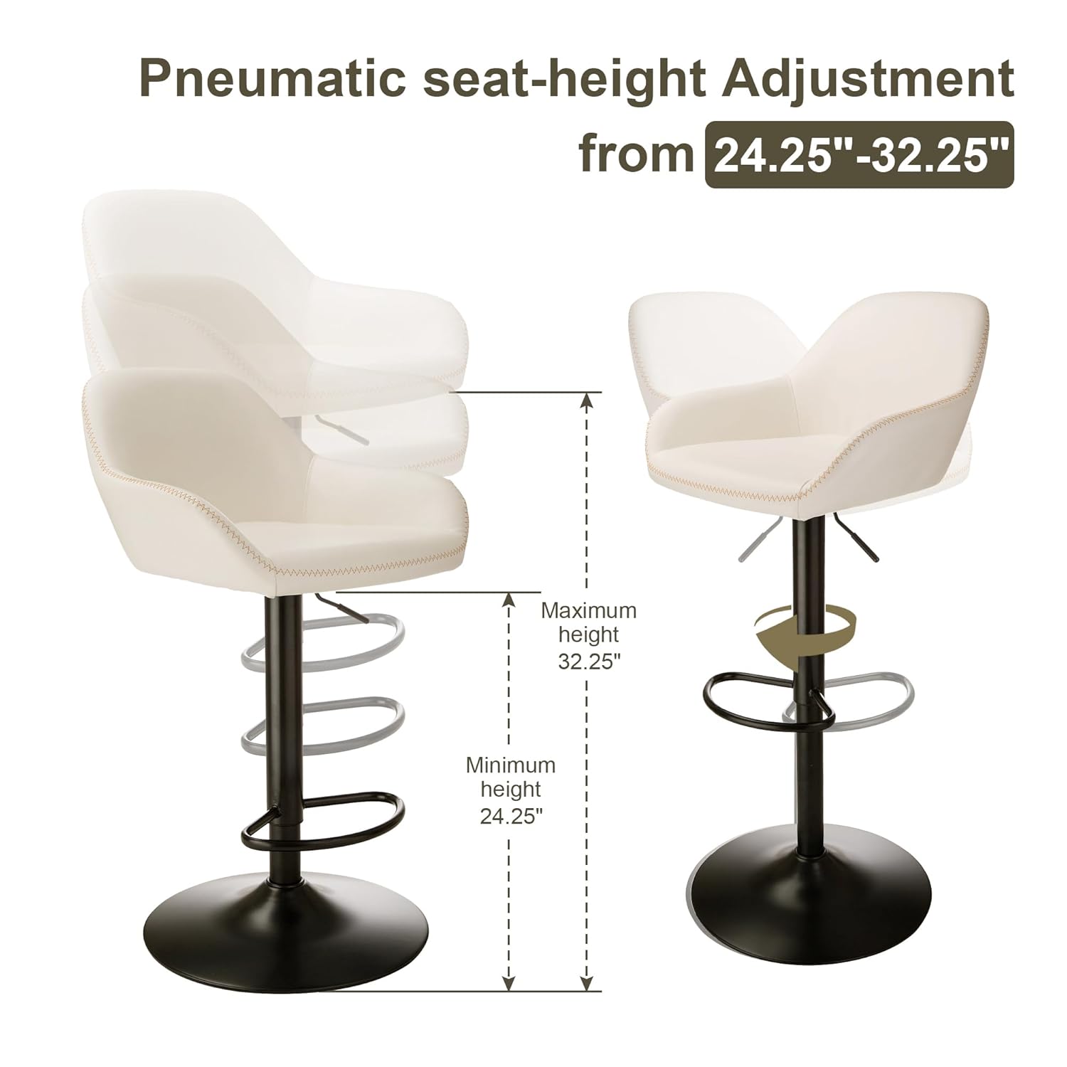 3Pc Pub Table & Swivel PU Bar  – обзор и цена Office Furniture For Small Spaces