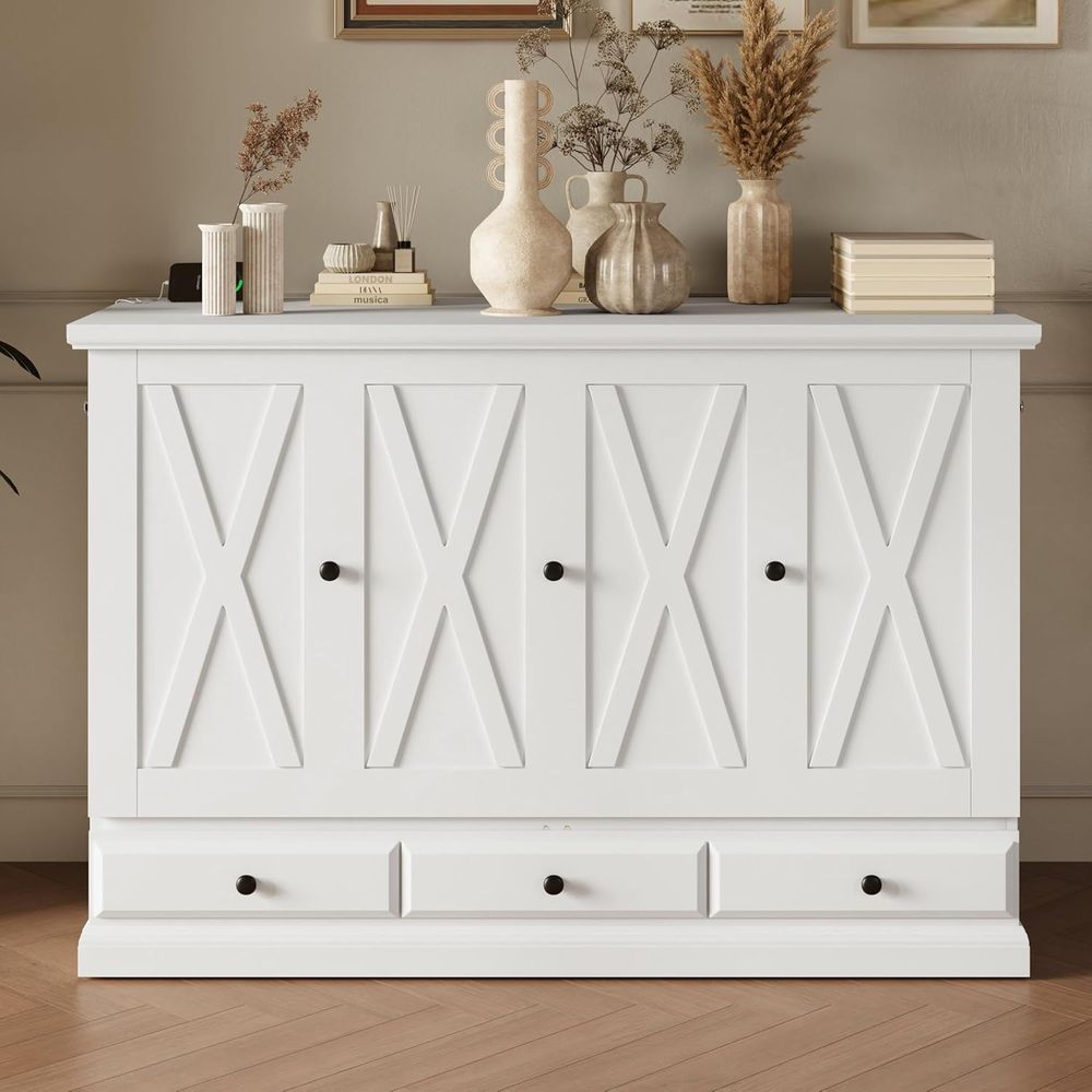 Solid Pine Queen-Size Murphy B – обзор и цена Office Furniture For Small Spaces