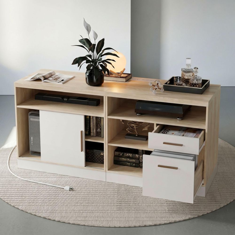 63 Wood Lateral File Cabinet w – обзор и цена Credenza Office Storage