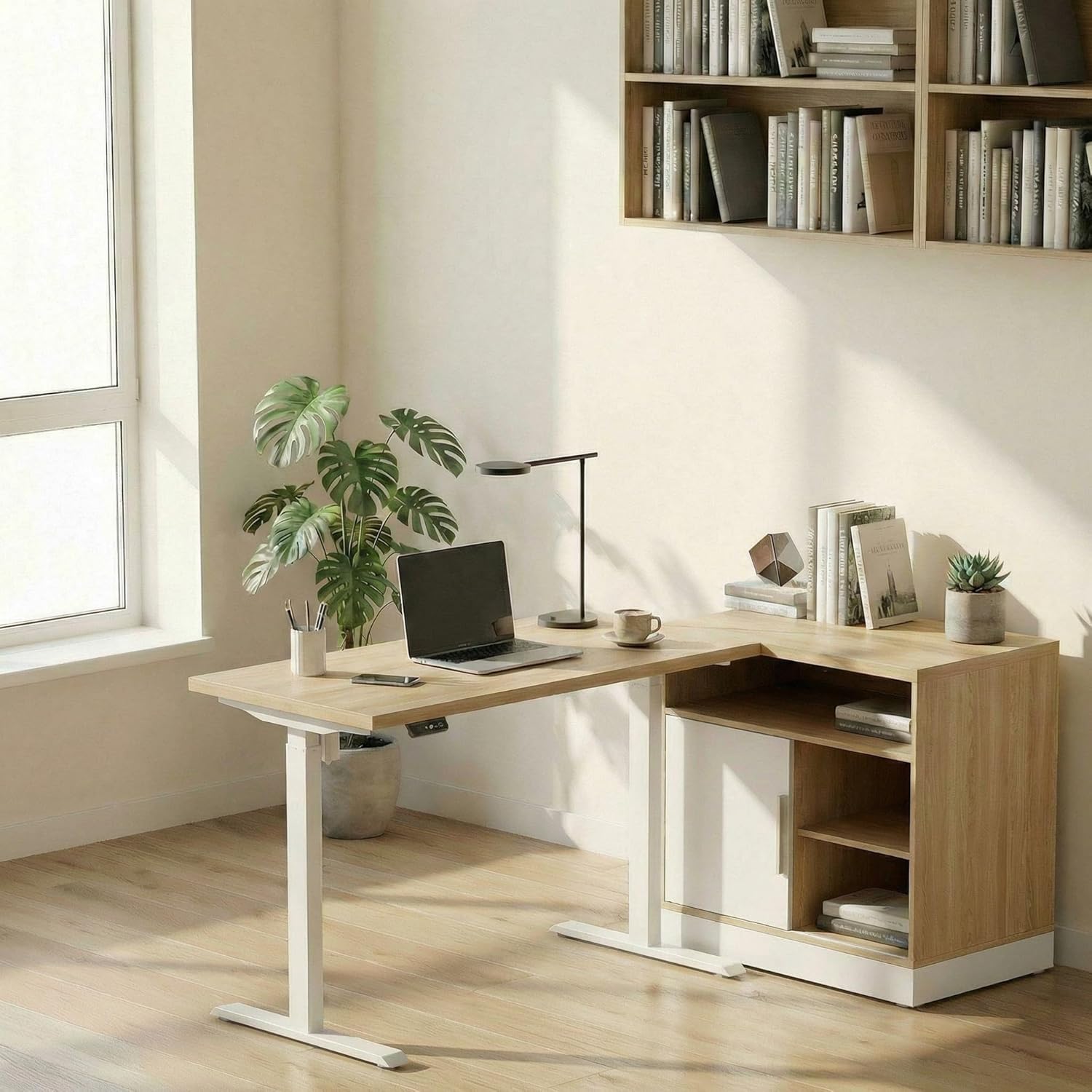 Electric Standing Desk with St – обзор и цена Credenza Office Storage