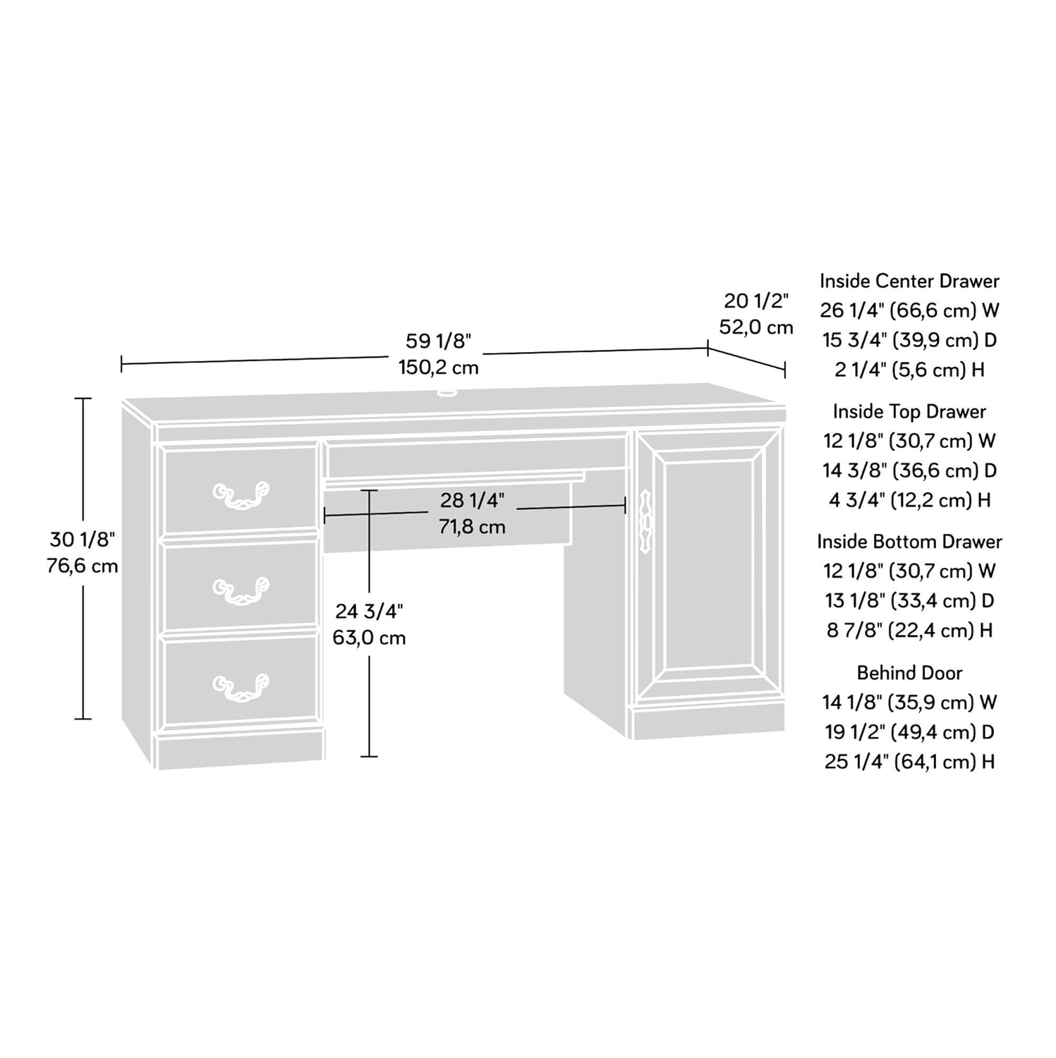 Classic Cherry Computer Creden – обзор и цена Credenza Office Storage