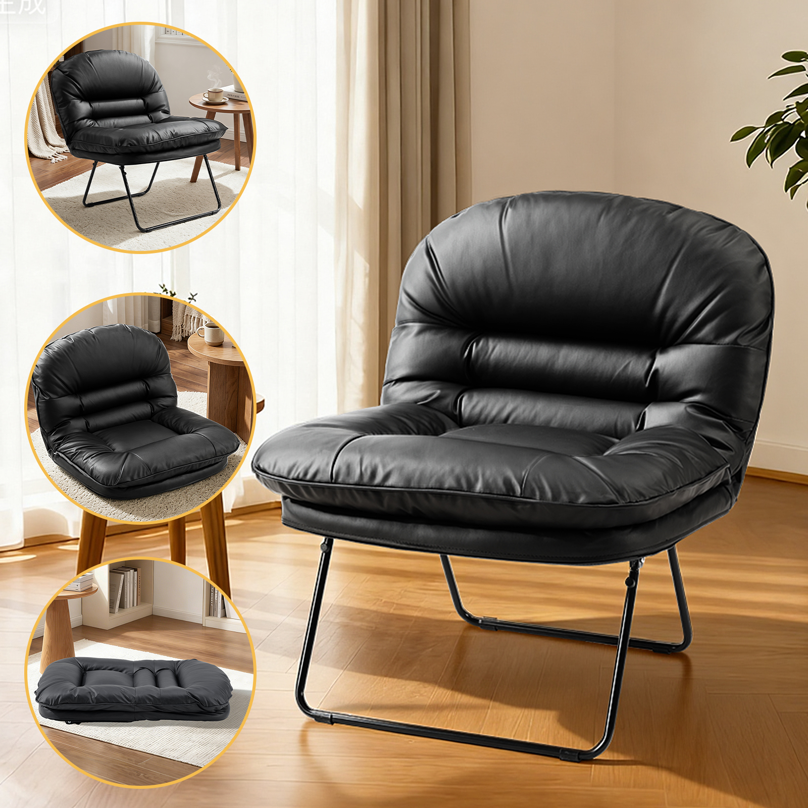 JHK Foldable PU Leather Saucer – обзор и цена Office Furniture For Small Spaces