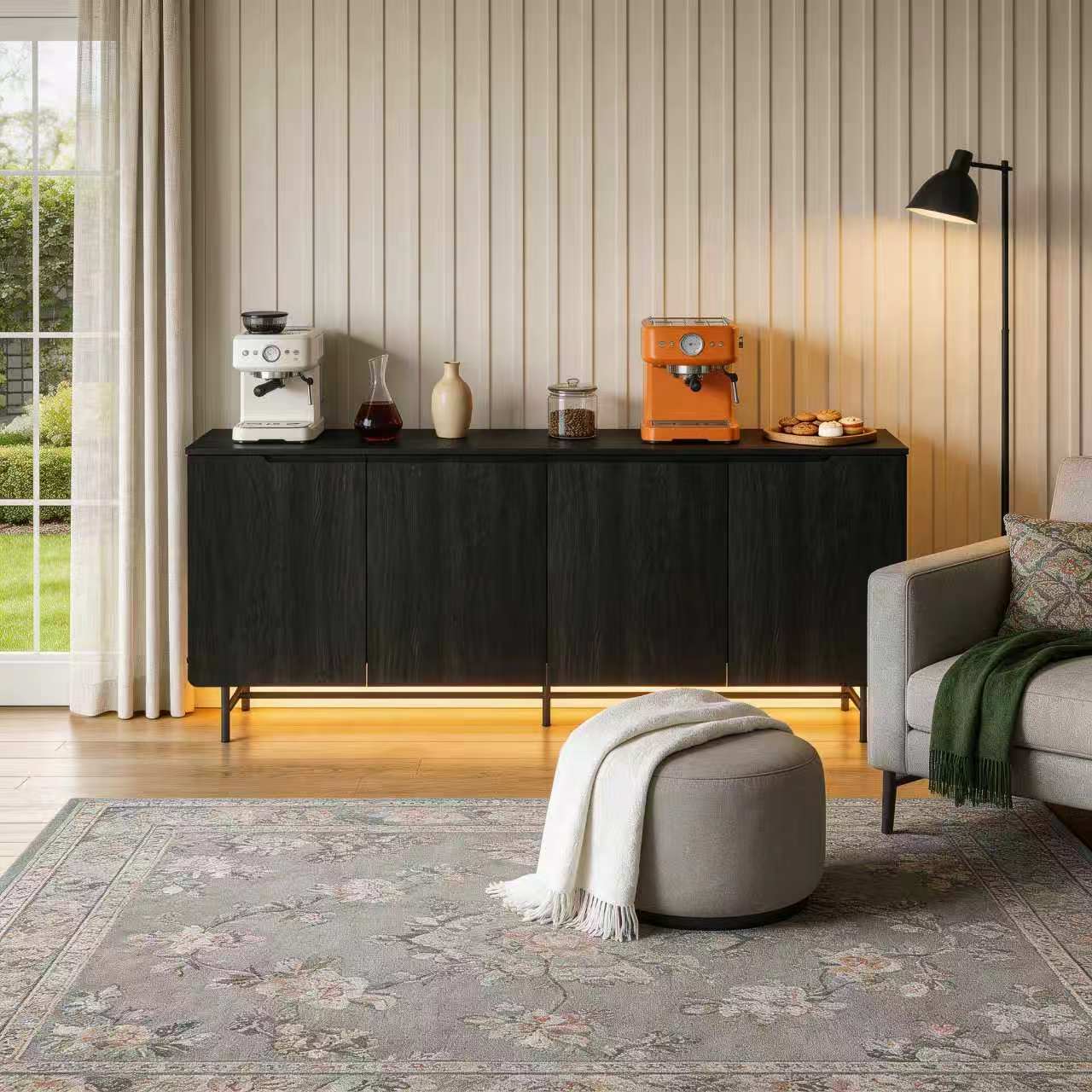 68in Large Fluted Sideboard Ca – обзор и цена Credenza Office Storage