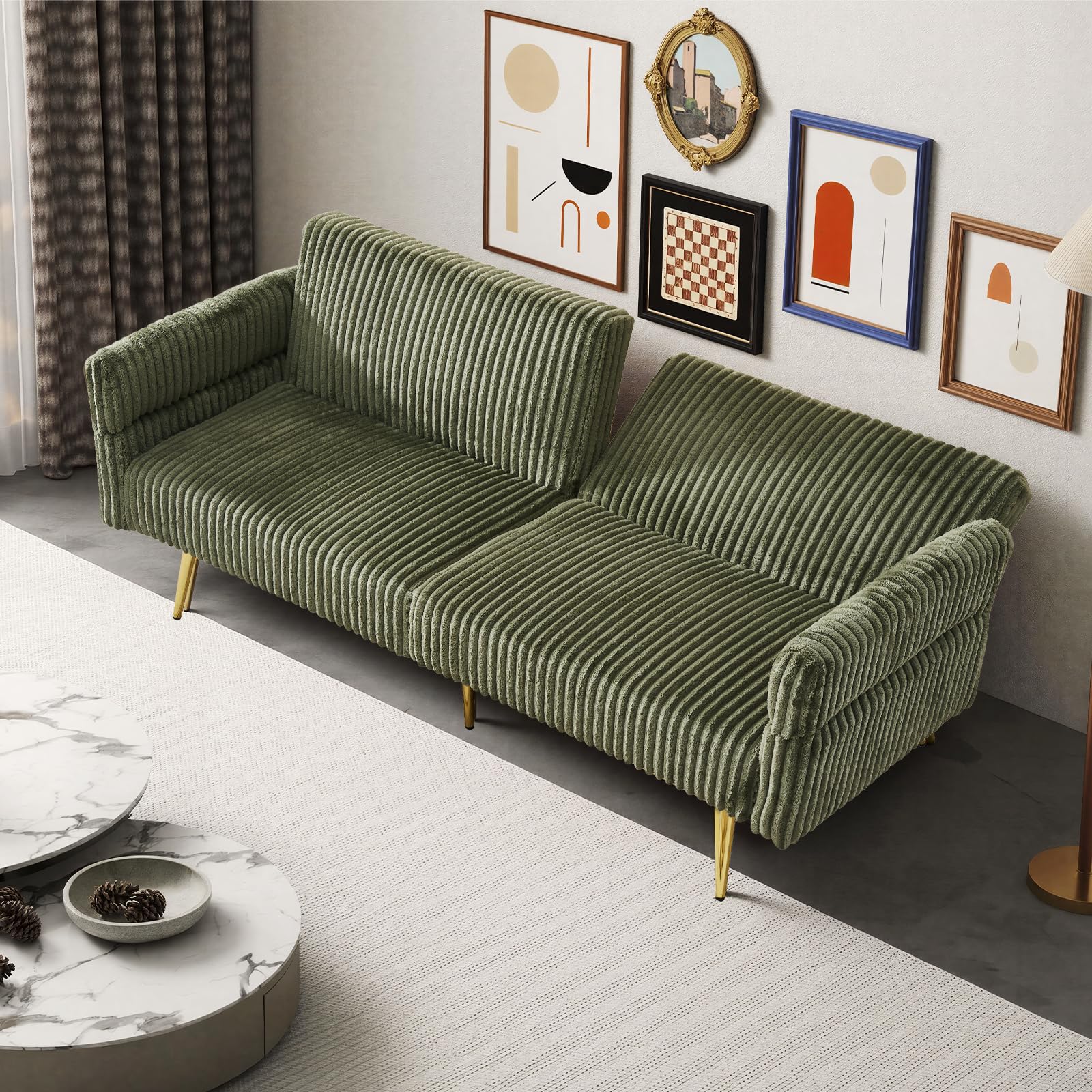 Corduroy Convertible Futon Sof – обзор и цена Office Furniture For Small Spaces