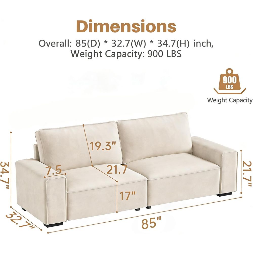 3 Seater Chenille Couch with W – обзор и цена Office Furniture For Small Spaces