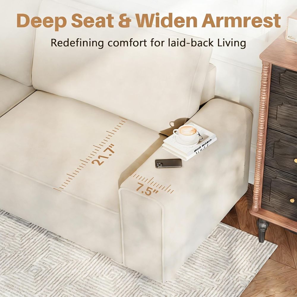 3 Seater Chenille Couch with W – обзор и цена Office Furniture For Small Spaces