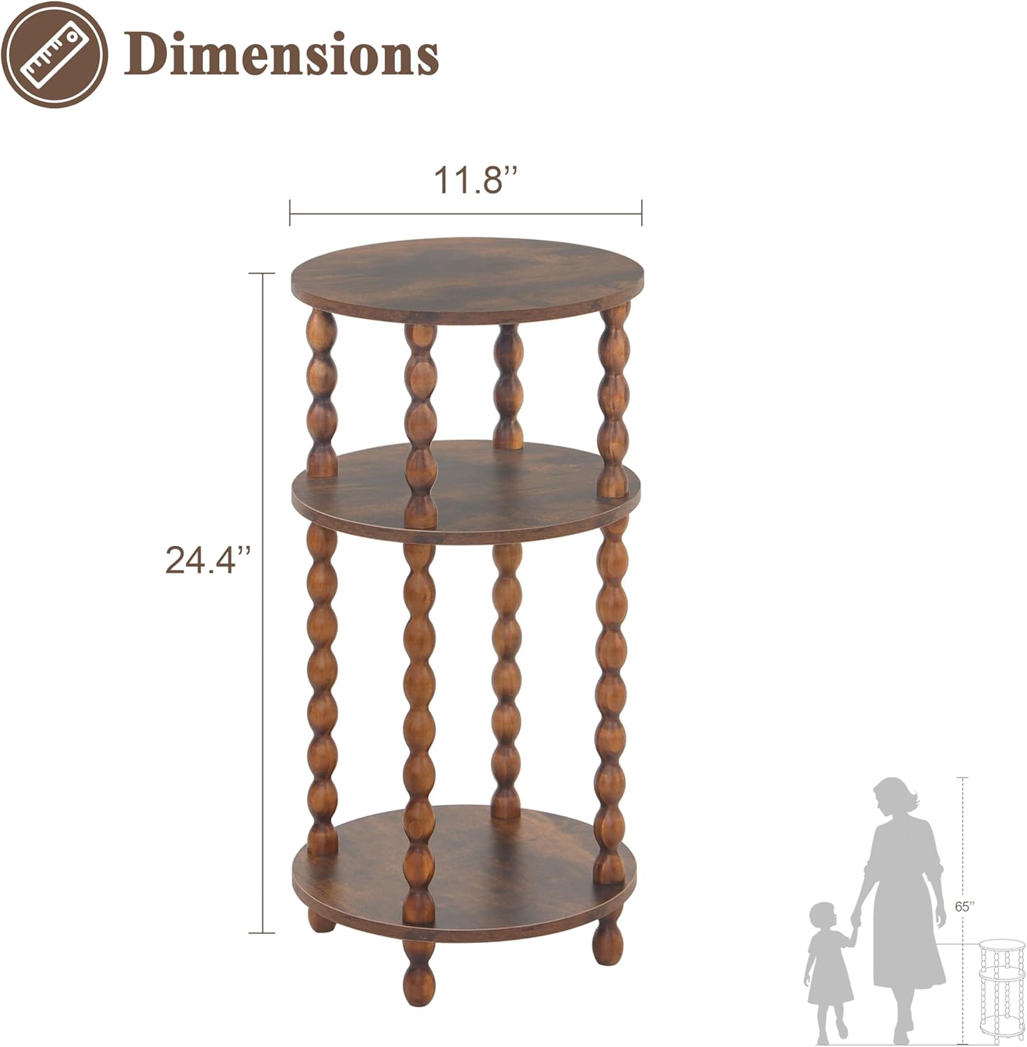 Small Side Table, 3-Tier Round – обзор и цена Office Furniture For Small Spaces