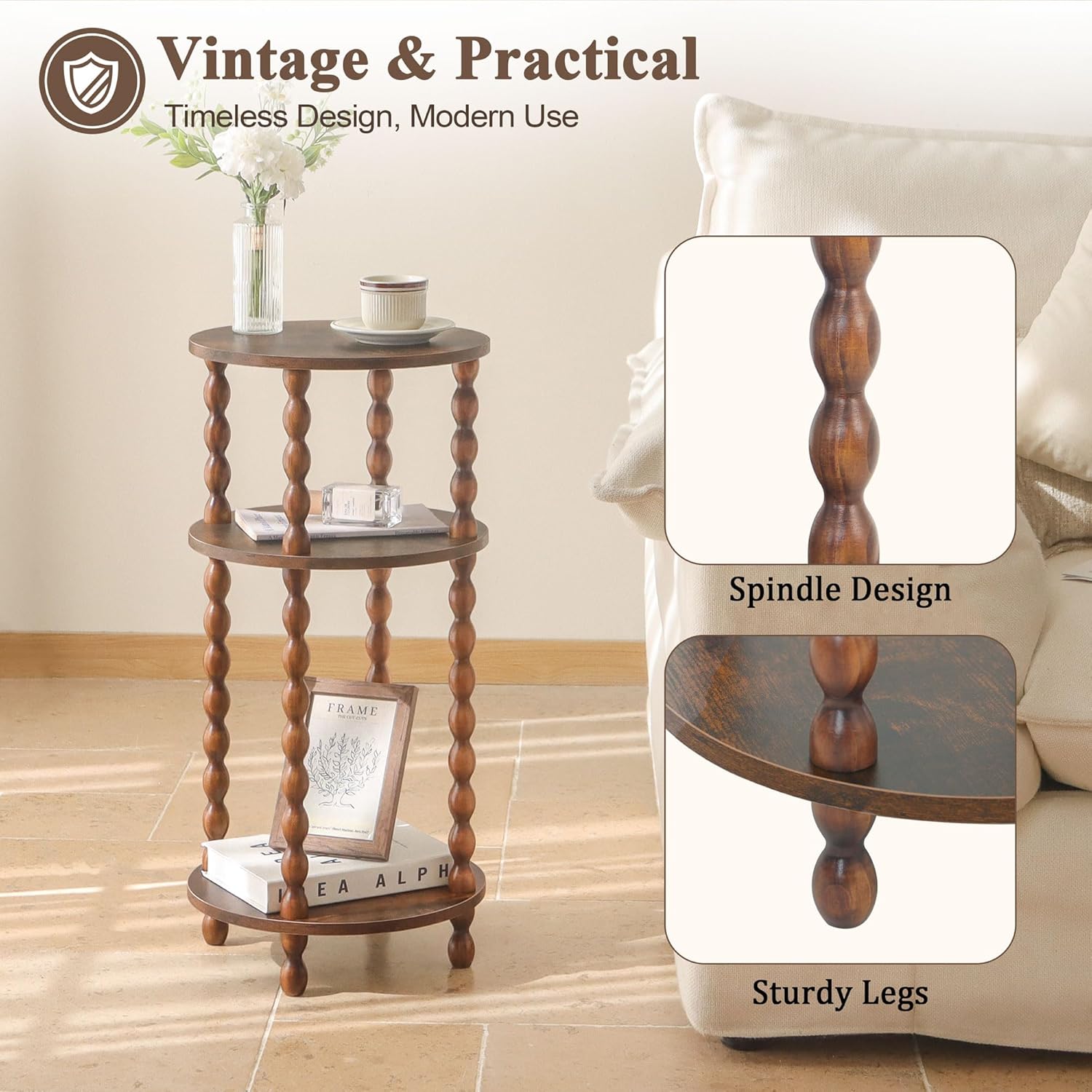 Small Side Table, 3-Tier Round – обзор и цена Office Furniture For Small Spaces